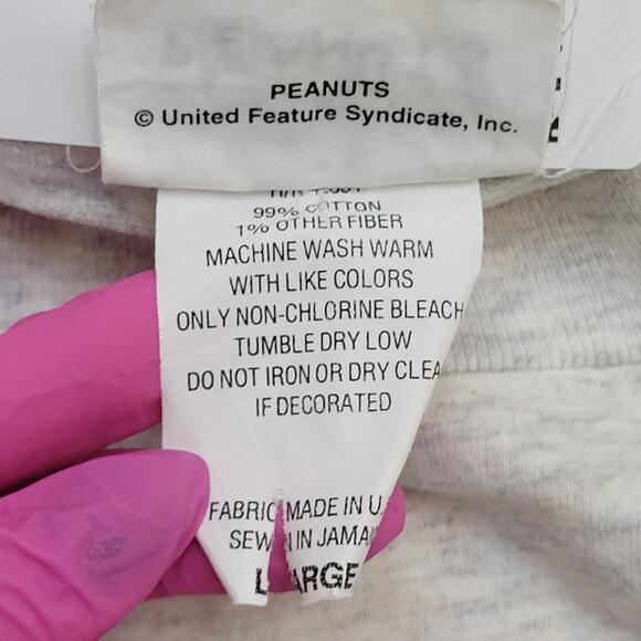 Vintage 80s Snoopy Crop-Top Shirt Womens Large 21x17 Peanuts - Picture 8 of 13